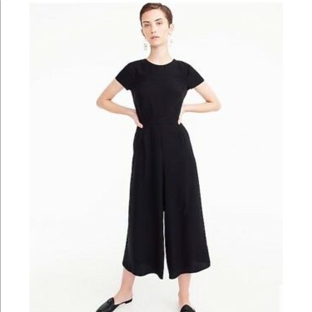 J Crew black drapey jumpsuit